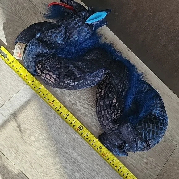 Folkmanis Blue Sea Serpent 18" Long Plush Hand Puppet - Picture 8 of 8